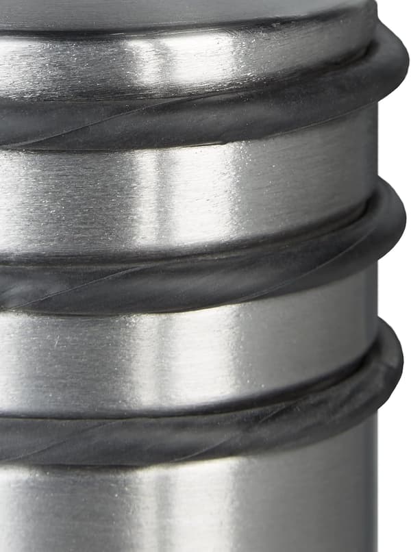 Robust sølvfarvet dørstopper, dørstopper med gummiring, rustfrit stål og gummidørstopper