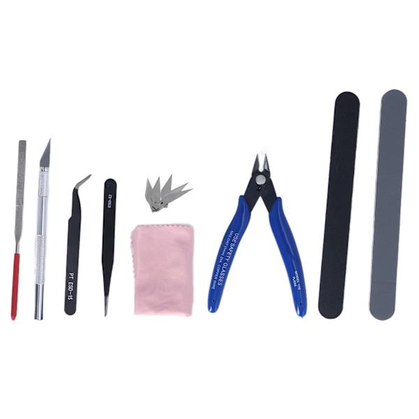 Modell Verktygssats Tång Pincett Fil Carving Kniv Hantverksverktyg Set för 3D-utskrift DIY