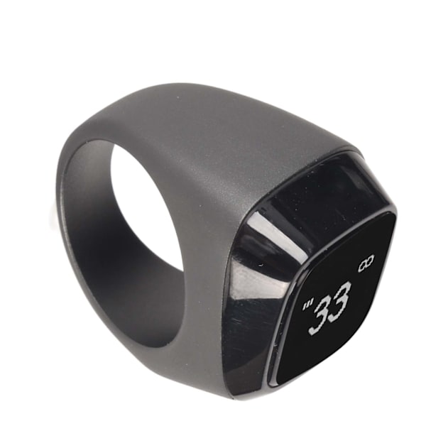 Bluetooth Finger Ring Uppladdningsbar Stegräkning Ring APP Stöd 0,49 tum skärm Smart Ring 20MM
