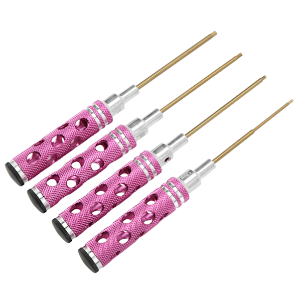 4 stk. Hex Driver Nøglesæt 1,5 mm 2,0 mm 2,5 mm 3,0 mm RC Hex Sokkel Skruetrækker til RC Modelbil Båd Lilla