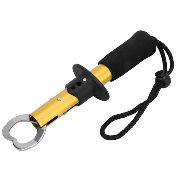 Fish Lip Gripper Rostfritt stål Fish Grip Hållare Fiskeredskap med handledsrem Fiskeredskap Tillbehör Guld