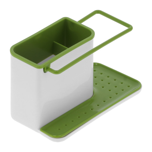 Dräneringsställ Disktrashållare Badrumsförvaring Organizer Desktop Tvålbehållare Badrum Duschtillbehör för badrum Dusch Kök ToalettGrön