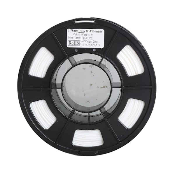 3D-printer Filament Hvid 1,75 mm 8,8 oz Netto Vægt 180 til 210 Celsius PLA Filament til 3D-udskrivning Genopfyldning Udskiftning