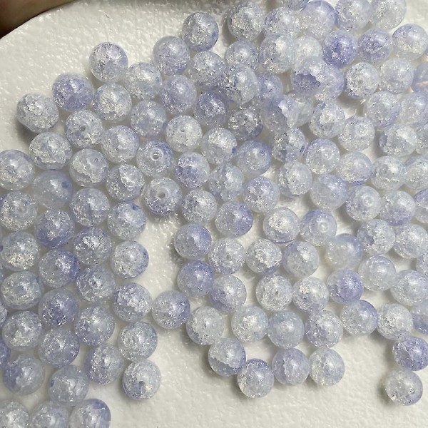 Sølv glass smykker protein kalsedon perler løse perler 11 mm håndstreng armbånd silver 50 capsules