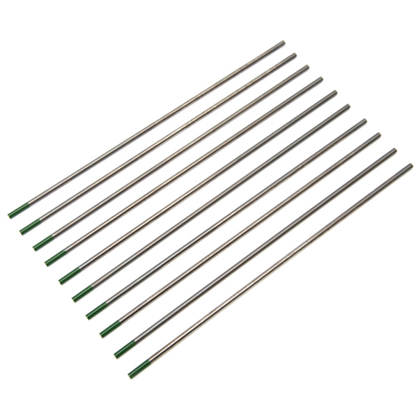 10 stk TIG Wolfram Elektrode WP Grøn Spids Nåle Svejs Tilbehør 2,4 x 150 mm