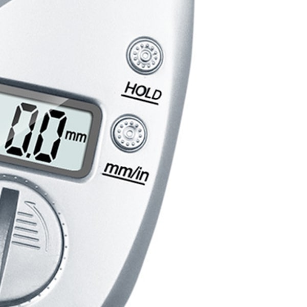 Skin Fat Caliper Portabel Lättvikt Bekvämt grepp Exakt mätning Digital Fat Caliper Silver