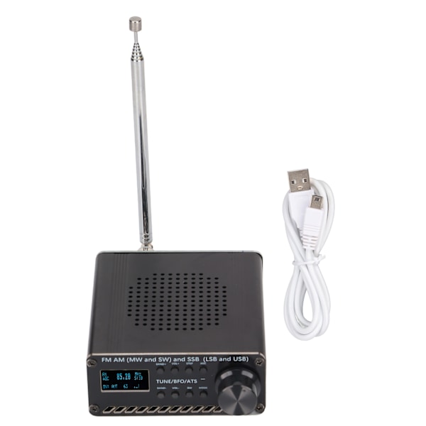 Bärbar radiomottagare fullbandsskanner FM AM (MW SW) SSB (LSB USB) Handhållen inspelare Si4732