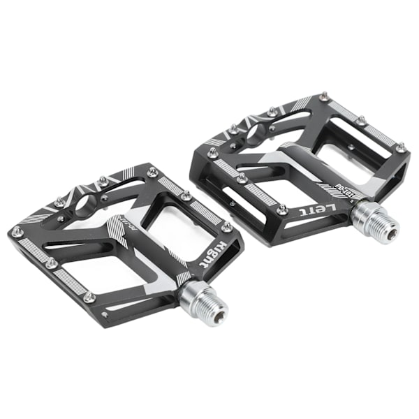 2 STK Universal Mountainbike Pedal Udskiftning Anti-Slip CNC Aluminiumlegerings Pedaler Sort