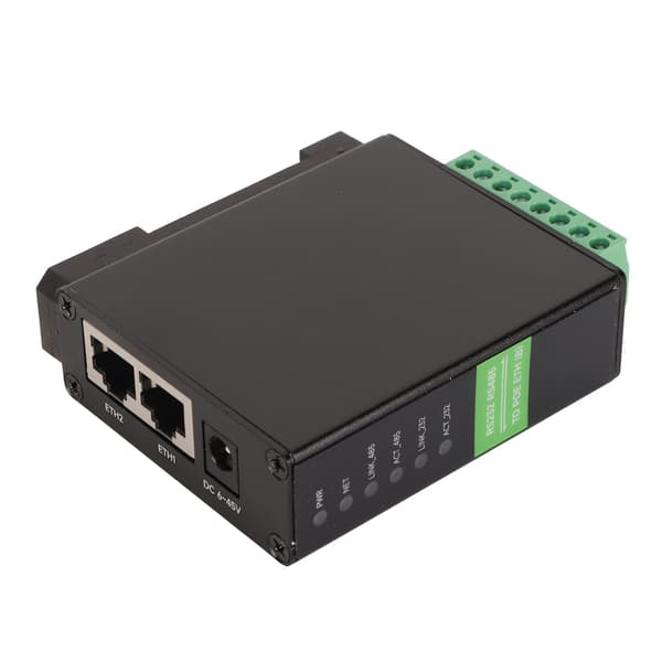 RS485 til RJ45 Ethernet seriell server Dual Channel Rail Mount 1200 til 115200bps RS232 til RJ45 Ethernet-modul