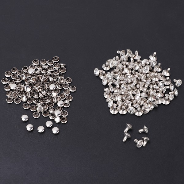 Tygkristallinlägg Rapid 7 mm nitar Spots Studs Cap för DIY-läderhantverksdekoration (#2)