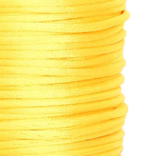 Kestävä nylon satiininaru kiinalainen solmujen tekoon korujen valmistukseen Ompeleminen Neulominen Kultakeltainen