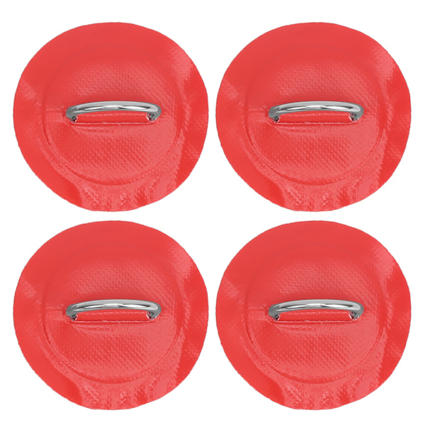 4 stk oppblåsbare båtkajak D-ring Pad Patch Marine fast spenne med elastisk bungee-snor (rød patch)