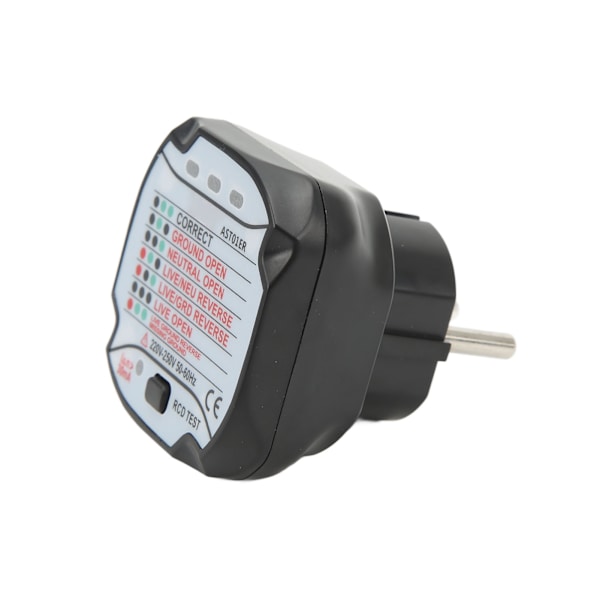 Stikkontakt Tester Præcis detektion Hurtig respons Stikkontakt Detektor EU-stik 220V-250V