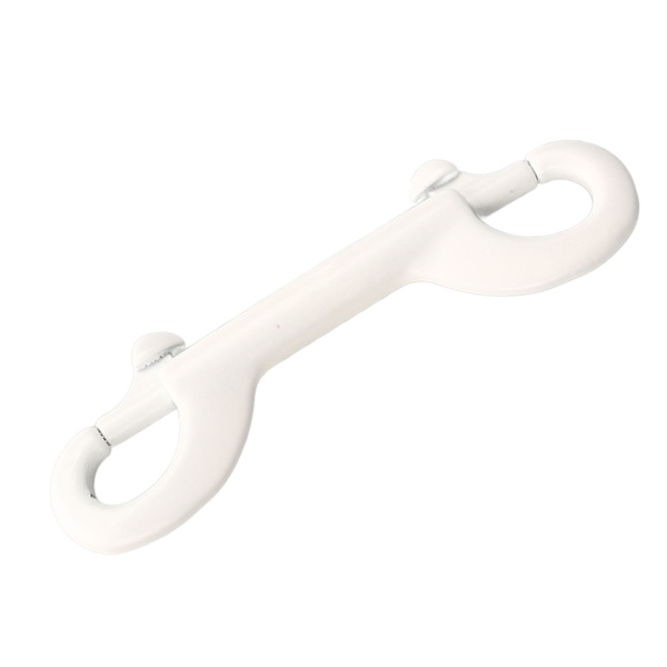 90 mm 316 rustfritt stål dykke dobbelthodet krok Hurtigkobling fjærkroker for dykking BCD Hvit