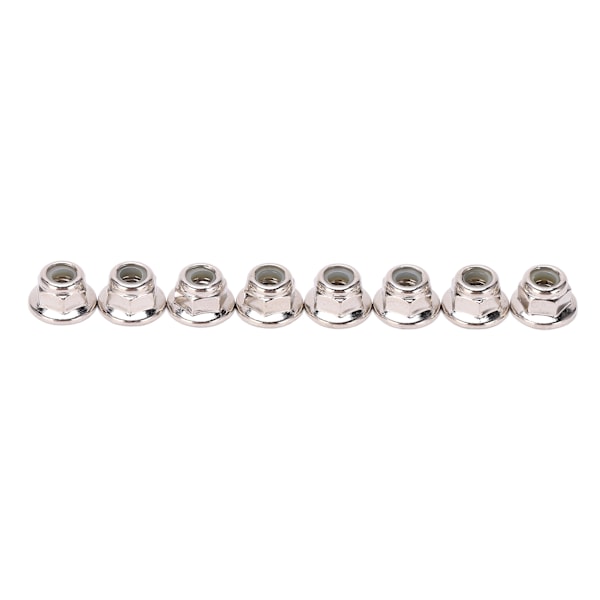 8 st M4 Metall Hjul Lås Mutter Flang Nylon Lås Mutter för Arrma Typhon 1/10 RC Bildelar Silver