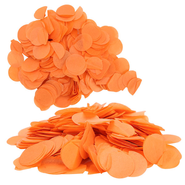 2 Poser Rund Papir Konfetti 2,5 cm Fødselsdagsfest Festival Bryllupsdekoration Forsyninger Orange