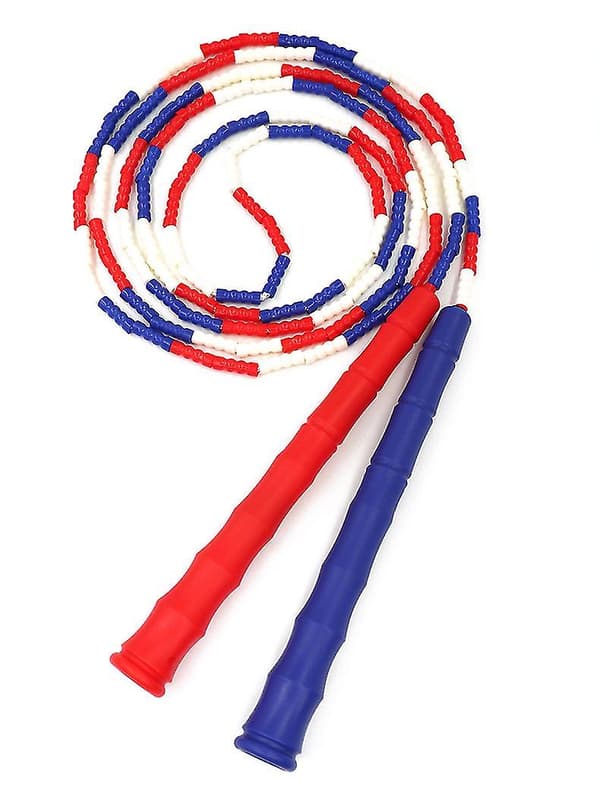 Flokefri segmentert myk perlehoppetau red and blue