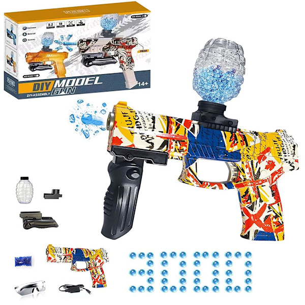 Elektrisk Gelbollskytte Leksak Automatisk Splatterboll Skytte Spel Utomhusaktiviteter Present Leksak för Barn Pojkar Flickor