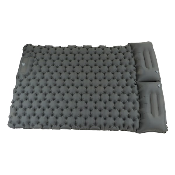 Camping Liggeunderlag Grå Vandtæt Nylon Ergonomisk Støtte Fodtryk 60S Oppusteligt Liggeunderlag til Udendørs Camping