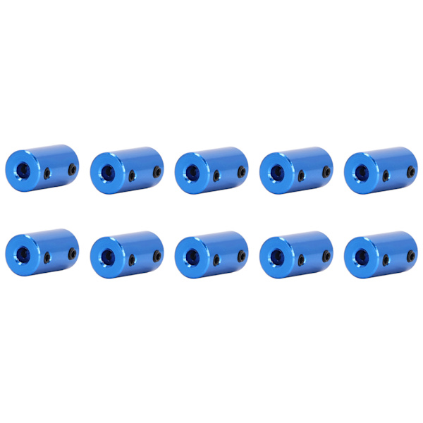 10 stk Akselkobling Trinmotor Kobling 14mm Diameter 25mm Længde Ledkontakt 5x8mm / 0.2x0.31in Blå