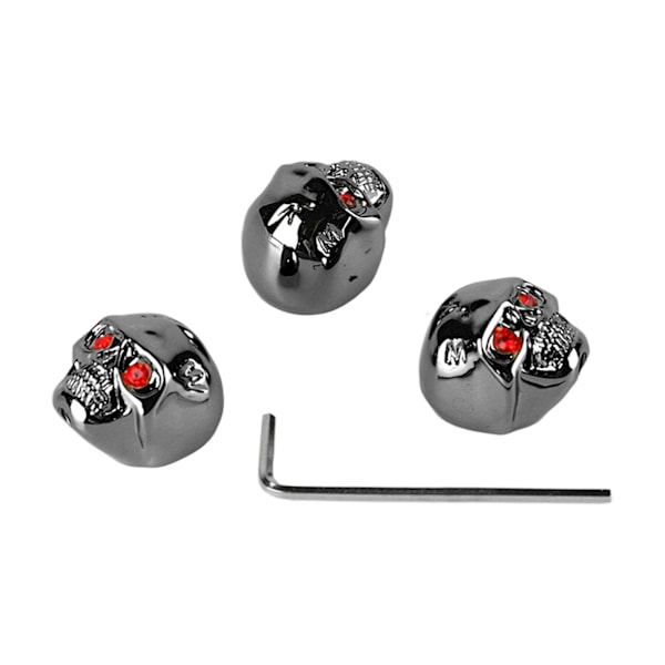 3 kpl Sähkökitaran Kallo-nupit Metalli Volume Tone Head Cap Bass Vaihto-osa GD304 Musta