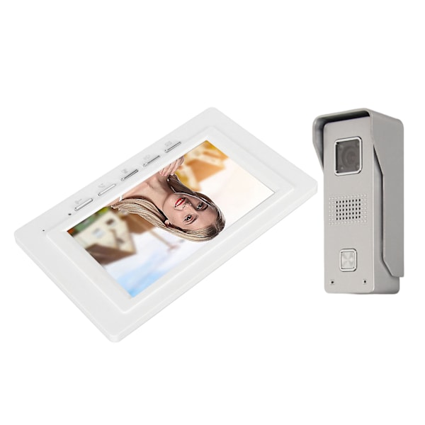 Dørklokke Intercom System 7-tommer TFT-skærm Nattesyn Vandafvisende til Hjemlejlighed 100 til 240V EU-stik