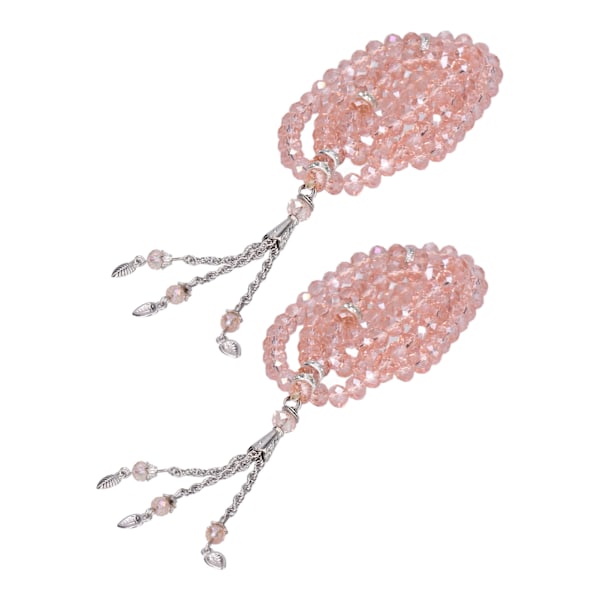 2st muslimska bönpärlor 99 pärlor Mihrab-separatorer Count Utsökt design Tasbih bönpärlor för handväska Rosa