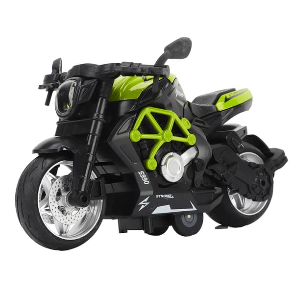 Alloy Motorcykel Model Høj Simulation Cool Lyd Lys Træk Tilbage Motorcykel Legetøj til Børn Grøn