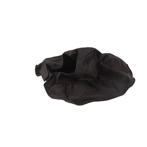 Summer Bucket Hat Dam Vikbar utomhus Vinylbeläggning UV-skydd Visir Solhatt för Beach Party Svart Gratis storlek