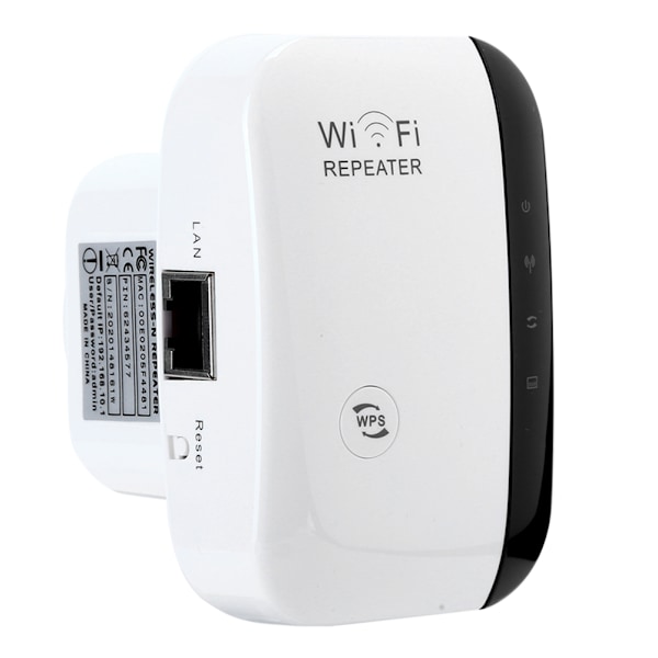 Repeater WiFi-signalförstärkare 300M Ethernet-port Väggfäste vit för WPS-knapp (100-240V) (AU-kontakt)