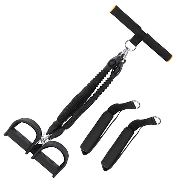 MultiFunction Fitness Pedal Resistance Band Fot Elastiskt dragrep SitUp Buktränare