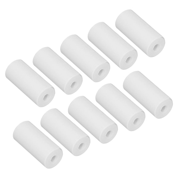 10 stk utskrivbare papirruller Hvite utskrivbare varmesensitive tykke papir termopapirruller for liten skriver