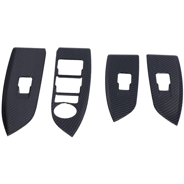 4 STK Vindusbryterpaneldeksel Karbonfibererstatning for Mazda CX‑3 CX3 2016‑2021
