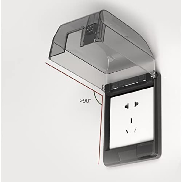 ZXPASRA Vattentätt Socket Protector 86 Typ 12,2 × 10,8 × 7,3 cm Vattentätt Socket Vattentätt Socket Cover för badrum och kök