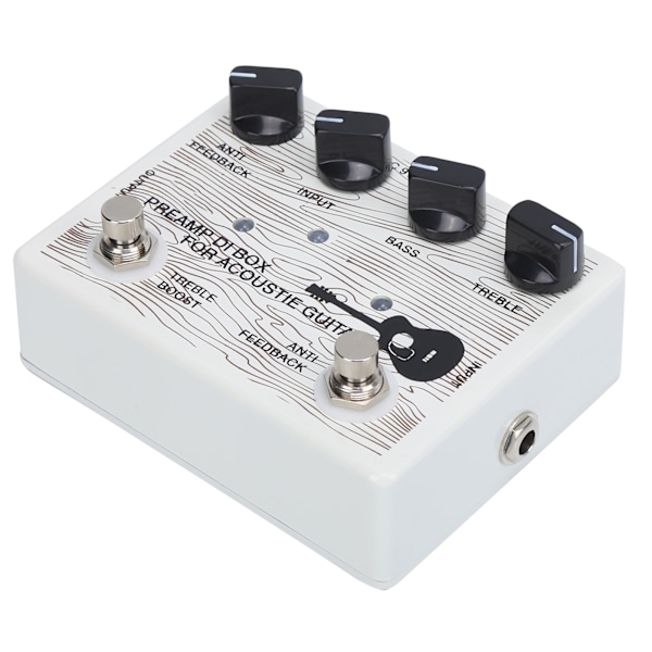 Elektrisk pedalforsterker for gitarer Bærbar med LED-indikator Aluminiumlegering Instrumentutstyr DC9V