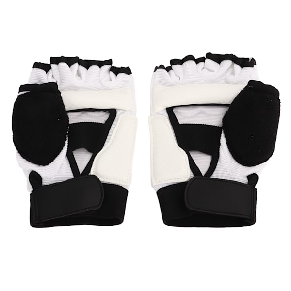 1 par Taekwondo handskar Andas elastiska halvfinger Kickboxning Boxning Träningshandskar för kampsport M