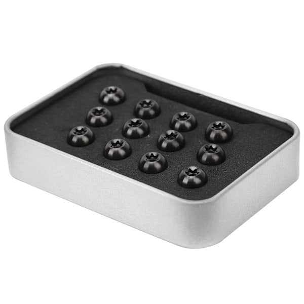 12 stk. Cykel Skivebremse Rotor Monteringsbolte T25 Cykelskruer TC4 Titanium Alloy M5 x 10mm Sort