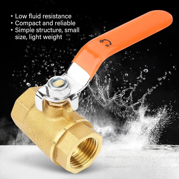 1 stk DN15 1/2\" BSP Messing Kugleventil 1,6 MPa Kompatibel med vandoliegas