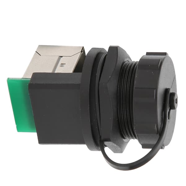 【NX】2 kpl RJ45-sovitin RJ45-90° Post Board Double Socket Outdoor Waterproof Ethernet Coupler