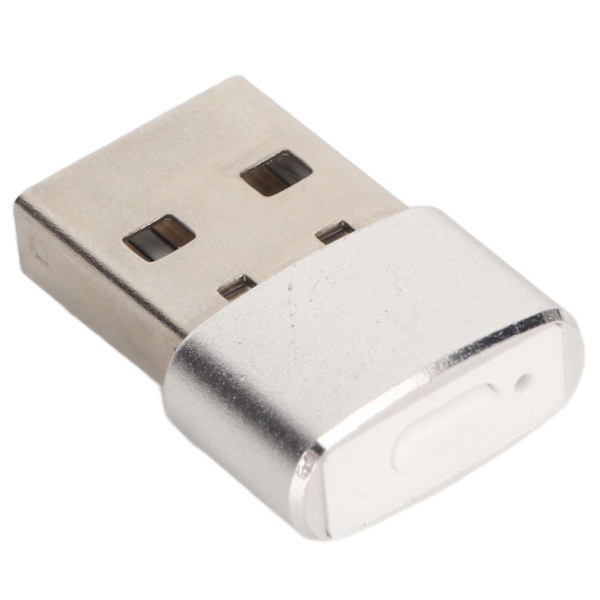 Mouse Jiggler 2 lägen Håll skärmen aktiv Switch-knapp Plug and Play Mini Mouse Shaker för spelmötespresentation Silverfärg