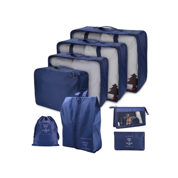 8st Packning Kuber Resepåsar Bagage Organizer Kläder Resväska Förvaringsväska