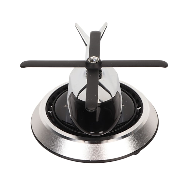 Billuftfräschare med solroterande Avlastning Renar lukter Helikopter Bilparfymdekoration för Office Bar Silver