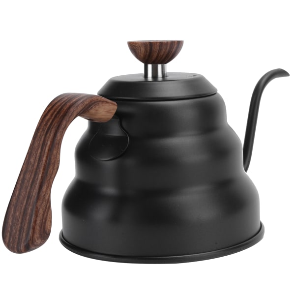 Rustfrit stålkanden til kaffe og te med gåsehals og tud - 1L