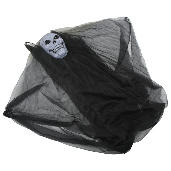 Halloween-riipus-haamu Kauhu rekvisiitta Pelottava Halloween-koriste baareille kummitus taloille huvipuistoille Musta