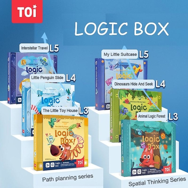 Toi Logic Box Magnetpussel Barn Logiskt tänkande Träningsleksaker Förälder-barn Interaktiva brädspel Baby Barn 3y+ Light Yellow