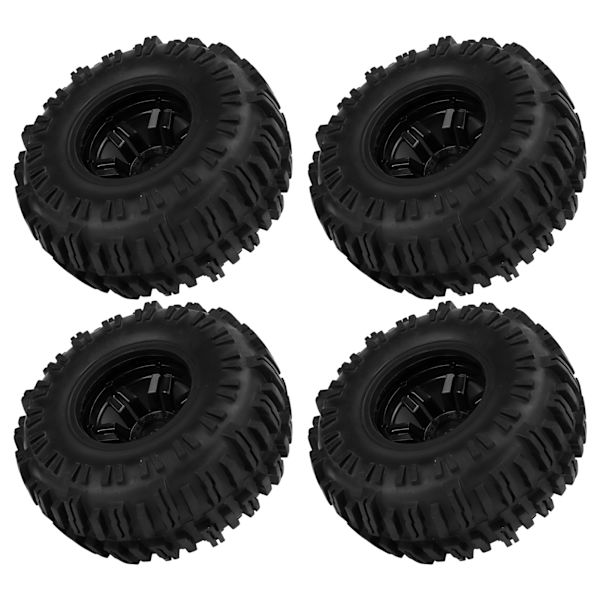4 stk RC forreste og bageste gummidæk og 6 eger fælge sæt til ARRMA SENTON 1/10 RC bil opgraderingsdele sort