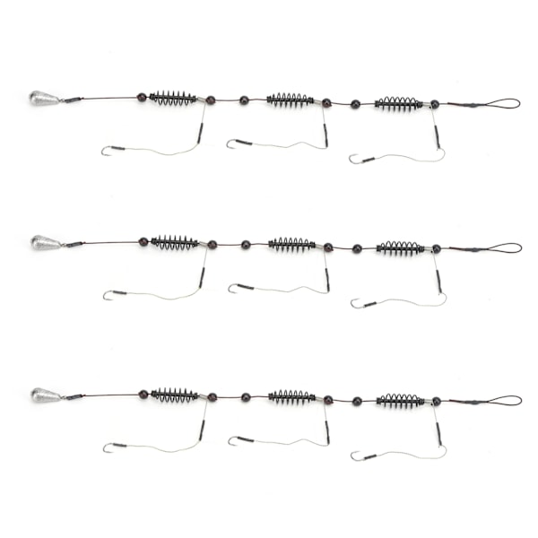 3 st/set konstgjorda beten fiskkrokar Burfälla korgset och fiskematare fiskeredskap 25g