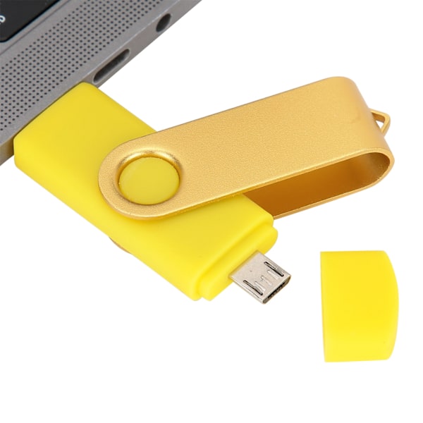 USB Flash Drive OTG U Disk Minnebrikke Penn Micro USB Datalagring Gul CW100408GB