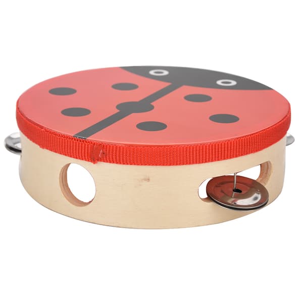 15 cm puinen käsitamburiini, käsirumpu, kellomusiikki, lyömäsoitin, lelu (1#)