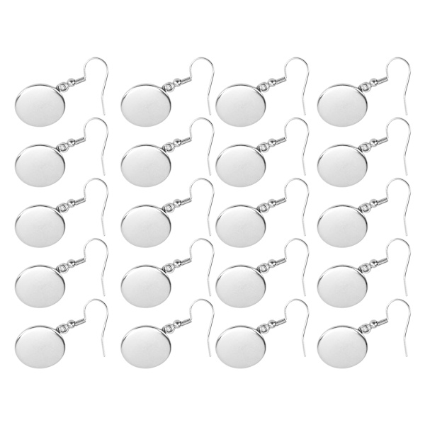 20 kpl Korvakorun Tyhjiä Kehyksiä Teräsväri 16mm Osittain Valmiita Tuotteita Korujen DIY-Tarvikkeita Korvakorun Tarvikkeille